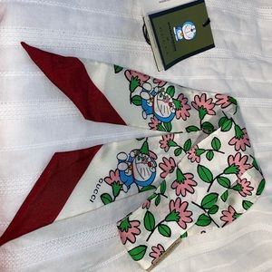 Doraemon x Gucci Silk Neck Bow/ Twilly